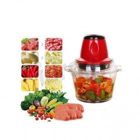 Hachoir Viande et Oignon Electrique - 250W Capacité 2 L Rouge