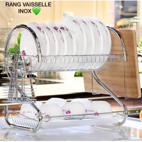 Egouttoir- RANGEMENT DE VAISSELLE - 2 ÉTAGÈRES