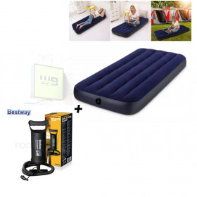 Achat _ Matelas gonflable 1 personnes 185 cm x 76 cm x 22 cm + pompes de gonflage