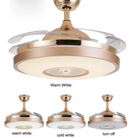 Plafonnier avec ventilateur intégré et télécommande, éclairage d'intérieur, luminaire décoratif de plafond
