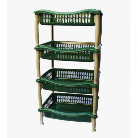 Rangement Cuisine – 4 Étagères de Rangement en Plastique