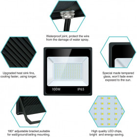 Projecteur LED 100W, IP65