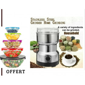 MINI MIXEUR DE POIVRE + 5 Bols en verre offert