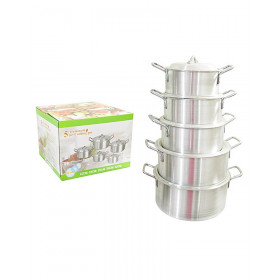 LOT De 5 marmites aluminium diamètre  24/28/32/36/40