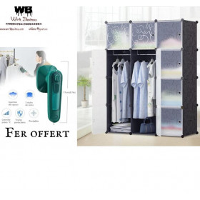 ACHAT Pack armoire 3 battants en plastique avec fer a repasser offert