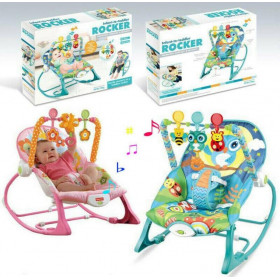 Chaise à bascule dynamique avec siège vibrant pour nouveau-né, haute qualité, avec musique