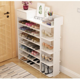 Armoire à chaussures, rangement simple, En bois