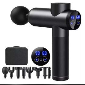 Pistolet de massage électrique avec 8 têtes