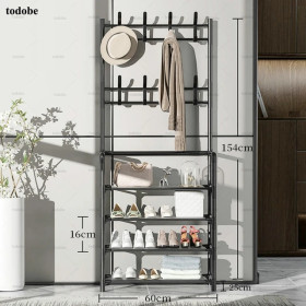 Étagère à chaussures multifonctionnelle en métal