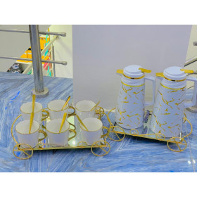 Ensemble 2 thermos 2 plateau 6 tasse café 6 cuillère