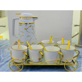 Thermos avec plateau + 6 tasse café 6 cuillère