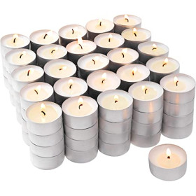 Lot de 50 bougies chauffe-plat sans fuite, longue durée de 4,5 heures