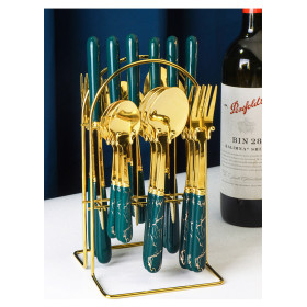 Service de vaisselle occidentale en acier inoxydable