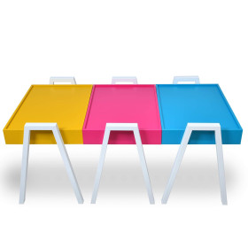 Ensemble table en bois 3pcs