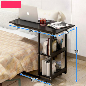 Tableau latéral de fin de lit de table pour le bureau à la maison 80 * 40 * 75CM Bureau d'ordinateu