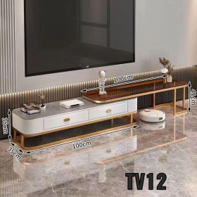 Tables basses modernes en verre doré pour salon,