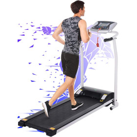 Tapis De Course Professionnel Pliable 10 Km/H, 5 Pouces Écran LCD