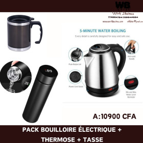 Bouilloire 2 litres +Tasse à café + Thermos temperature