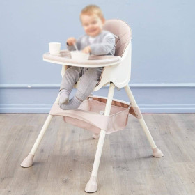 Chaise Haute pour bébé, Chaise pour Enfants Rose Chaise de bébé Portable multifonctionnelle Pliante extérieure Table à Manger