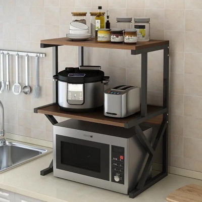 Etagère à micro-ondes 3 niveaux, étagère de cuisine, organisateur d'épices, étagère de salle de bain