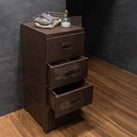 Commode en Plastique avec 4 tiroirs,