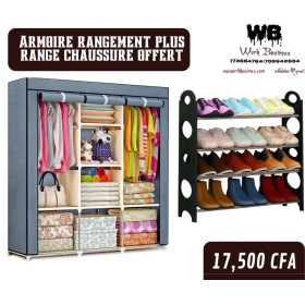 Armoire en tissu 3 battants