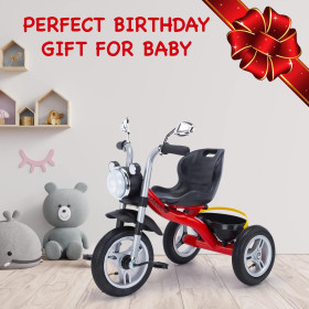 Vélo avec pneus pneumatiques – Tricycle pour enfants pour tout-petits avec panier