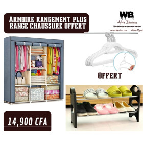 Armoire en tissu 3 battants