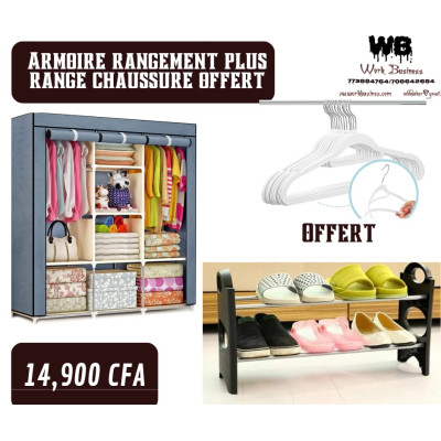 Armoire en tissu 3 battants