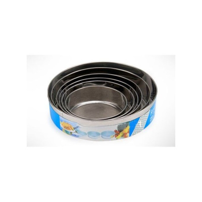 Tamis ou Passoire Ronde - Acier inoxydable - Set de 6