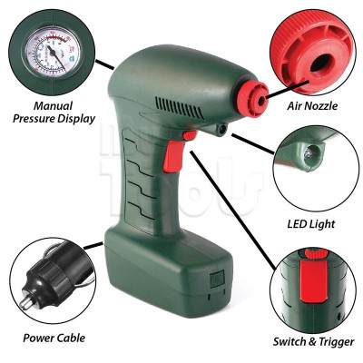 Gonfleur De Pneus,Compresseur D'Air Portable voitures , motos , vélos , ballons...