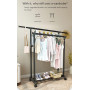 Porte-vêtements à double tige, porte-vêtements à double