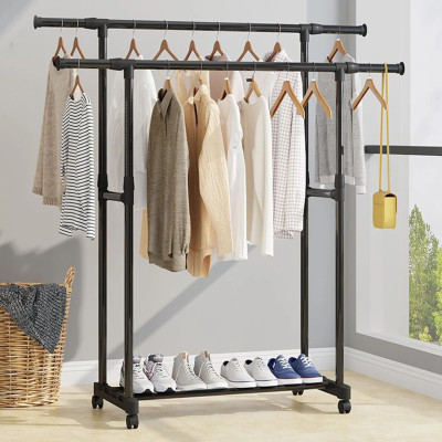 Porte-vêtements à double tige, porte-vêtements à double