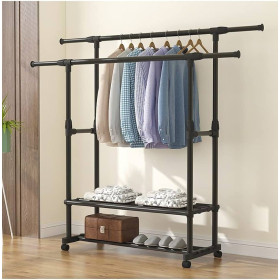 Porte-vêtements à double tige, porte-vêtements à double