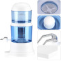 Distributeur d'eau avec réservoir, 16L, système Purificateur Eau avec Un purificateur d'eau, Blanc/Bleu
