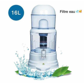 Distributeur d'eau avec réservoir, 16L, système Purificateur Eau avec Un purificateur d'eau, Blanc/Bleu
