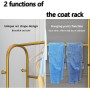 Porte-Manteau Porte-Vêtements Doré avec Roue