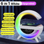 Lampe LED Intelligente, Horloge, Charge Rapide Sans Fil, Haut Parleur Bluetooth