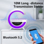 Lampe LED Intelligente, Horloge, Charge Rapide Sans Fil, Haut Parleur Bluetooth