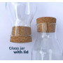 Lot de 4 carafes en verre transparent avec bouchon en liège
