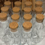 Lot de 4 carafes en verre transparent avec bouchon en liège