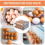 Distributeur D'œufs Pour Réfrigérateur, Support À Œufs Empilable