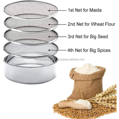Tamis interchangeable 4 en 1 en acier inoxydable