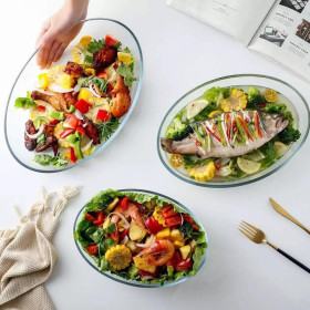 Plat De Cuisson Rond En Verre Pour Cuisiner Et Servir