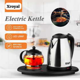 Ensemble Plaque Chauffante Bouilloire ou Chauffe Eau Electrique en Inox 2L