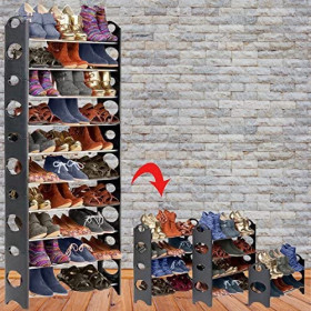Etagère range chaussures modulable 2 en 1 30 paires