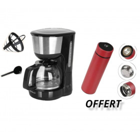 Machine a café - 220V - 50/60HZ - 680W - NOIR - 12 TASSES