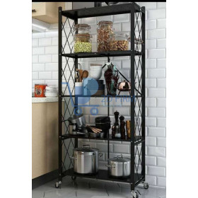 Meuble de Rangement Etagère 5 niveaux Mobile Etagé