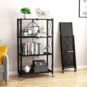 Meuble de Rangement Etagère 4 niveaux pliable