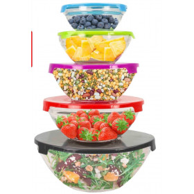 Ensemble de bols en verre de 5 pièces